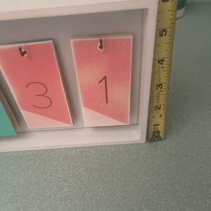 Pink and White Perpetual Calendar